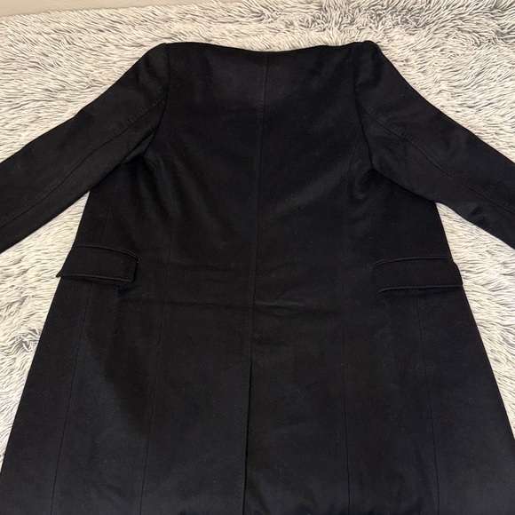 Quince Woman’s Black Double-Breasted Coat Virgin Wool NWT size S - Picture 5 of 5
